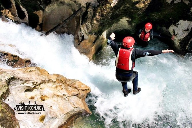 Canyoning Rakitnica river - Entering the canyon on foot and in the water