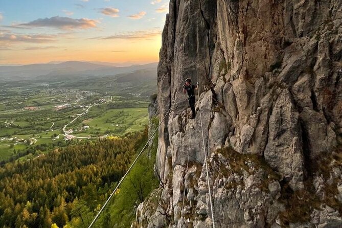 Climb Via Ferrata in Sarajevo - The Red Rocks route and its hanging bridges