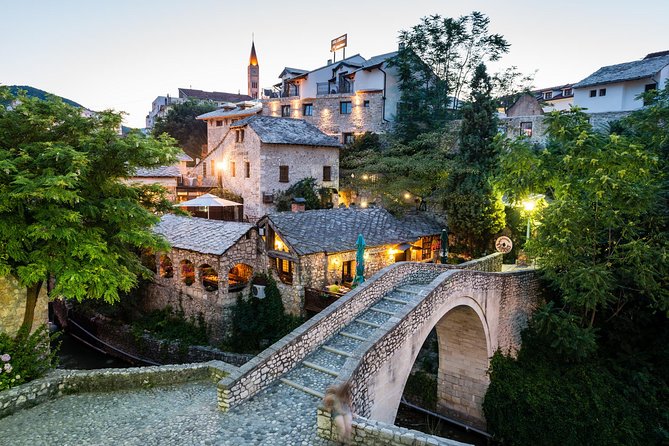 Mostar Ancient Town - The bridge, river, and old-town details