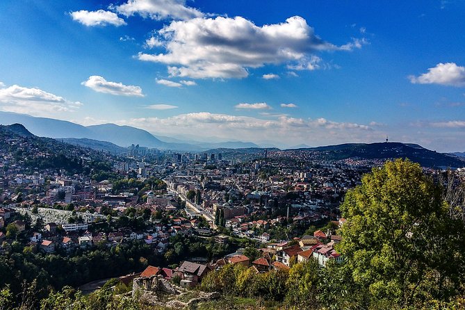 SARAJEVO SIEGE TIMES '92-'95 / Sarajevo Roses & Tunnel of Hope / - Trebević gives you the war line from above