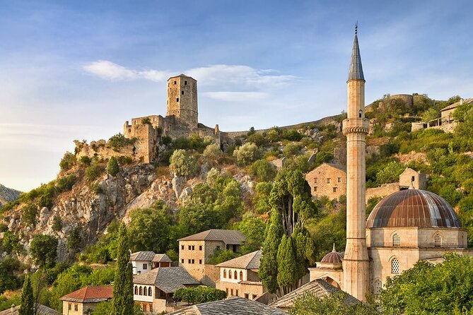 Transfer Mostar to Dubrovnik with Kravice Waterfalls, Blagaj and Počitelj tour - Blagaj and the cold Buna River source